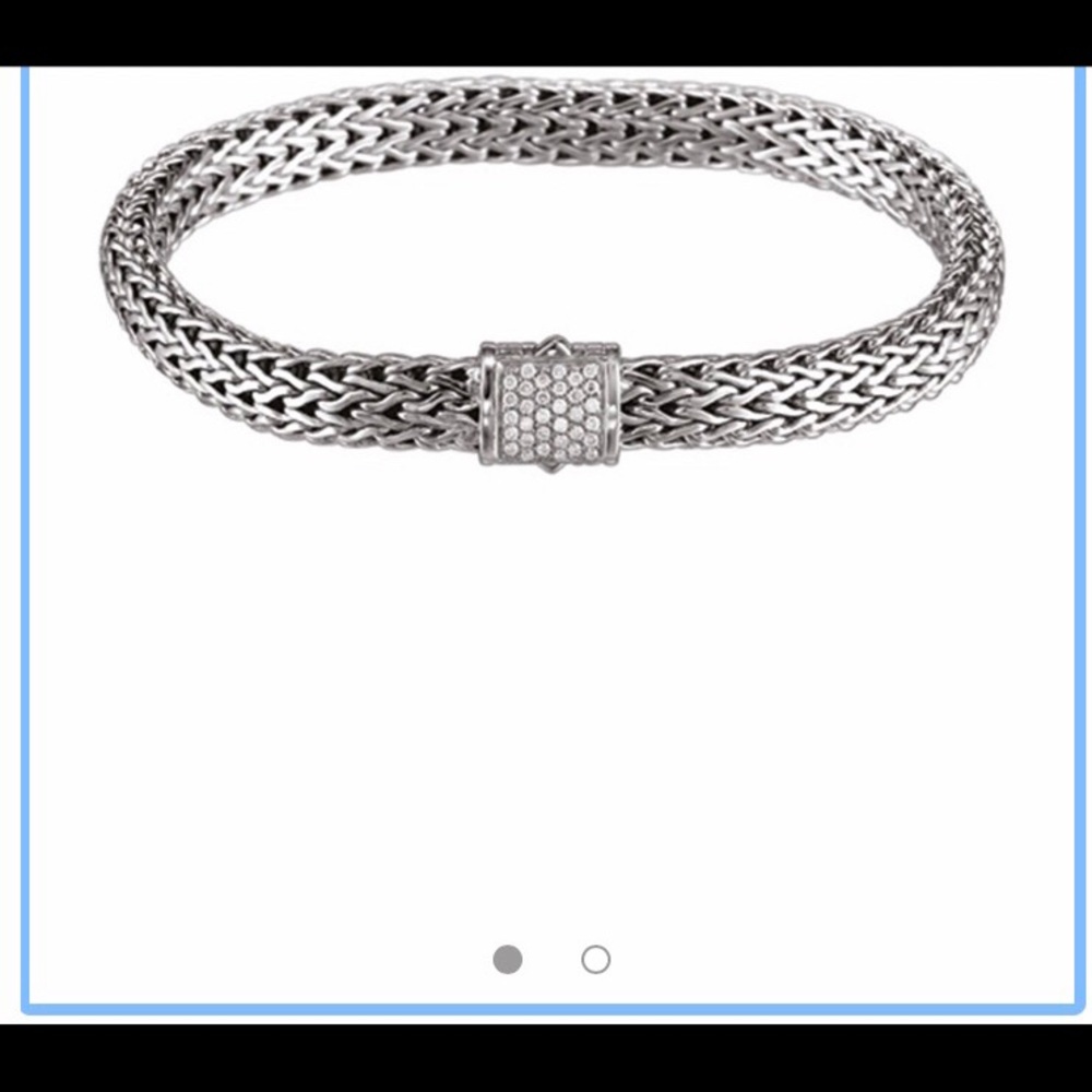 John Hardy x-small chain bracelet w/diamond pave